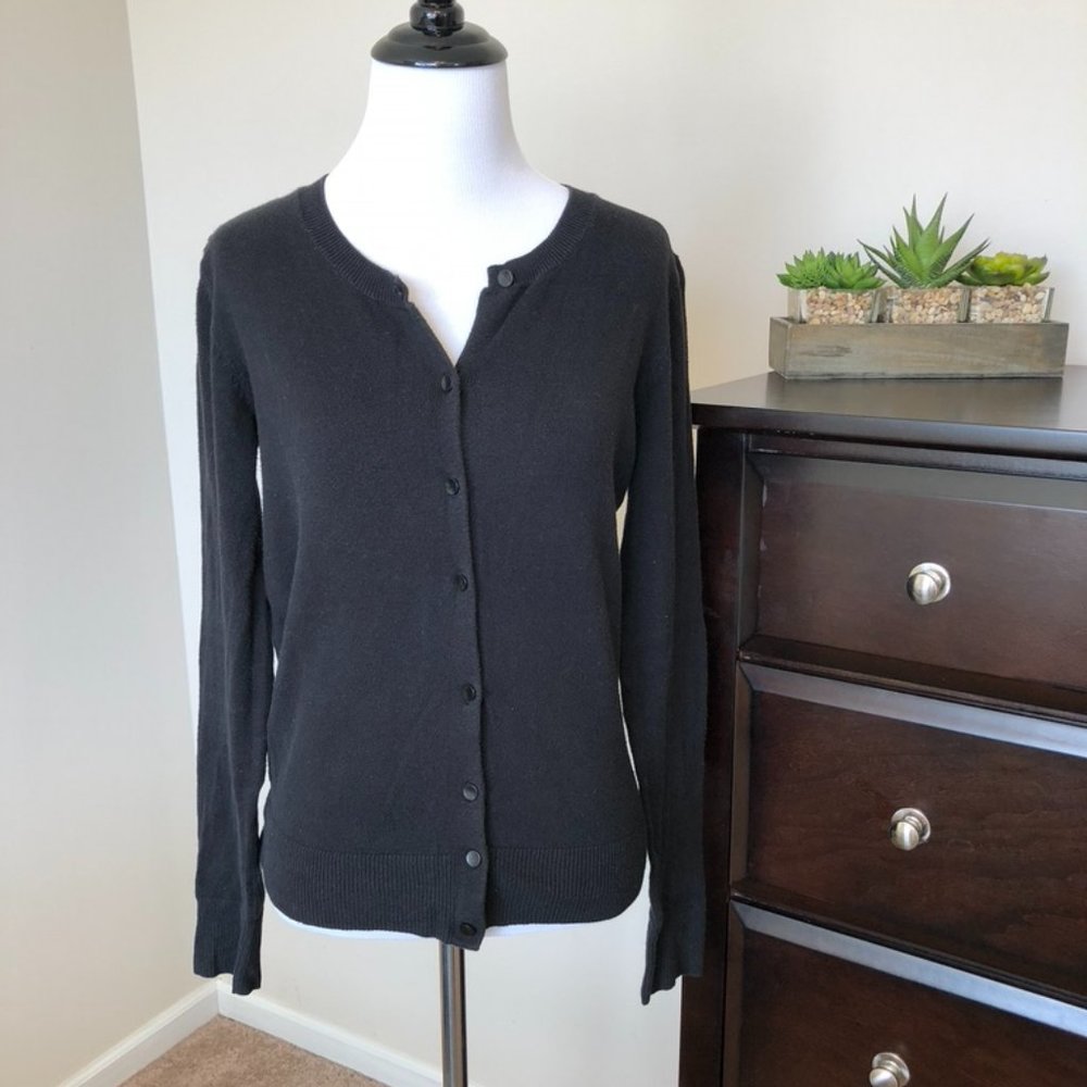 Black Button Down Cardigan
